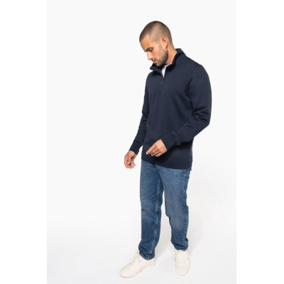 Zipped neck sweatshirt